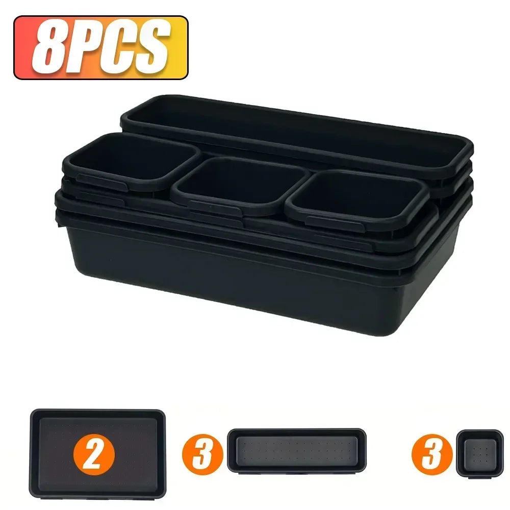 Tool Box Organizer Drawer Tray Dividers Set Workbench Cabinet Bins Tool Chest Organization Garage Hardware Tool Tray