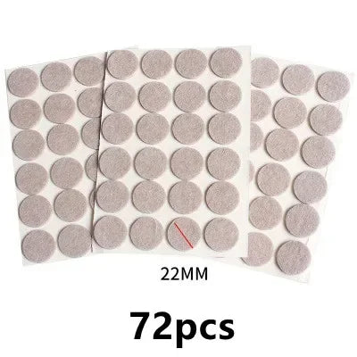 3-72Pcs Felt Chair Leg Pads 3mm Thick Floor Scratch Protector Mat Mute Non-slip Self Adhesive DIY Furniture Accessories