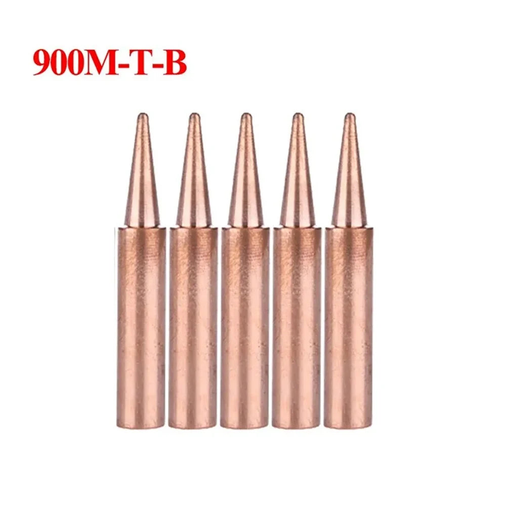 5Pcs 900M-T Pure Copper Soldering Iron Tip Soldering iron BGA Soldering Station Lead-free Solder Tips Branding Iron Welding