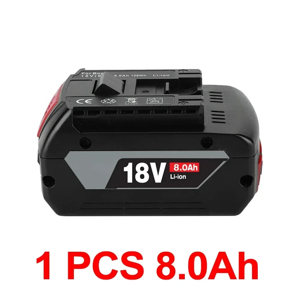 For BOSCH 18V 6.0/8.0/10Ah Rechargeable Lithium Ion Battery For Bosch Backup Battery Portable Replacement BAT609 18V 6.0A
