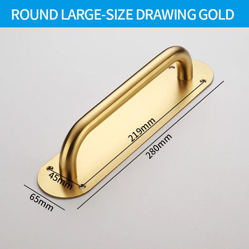 Stainless Steel Doors Handle Sliding Barn Door Handle Furniture Kitchen Cabinet Drawer Handles Pull And Push Door Hardware