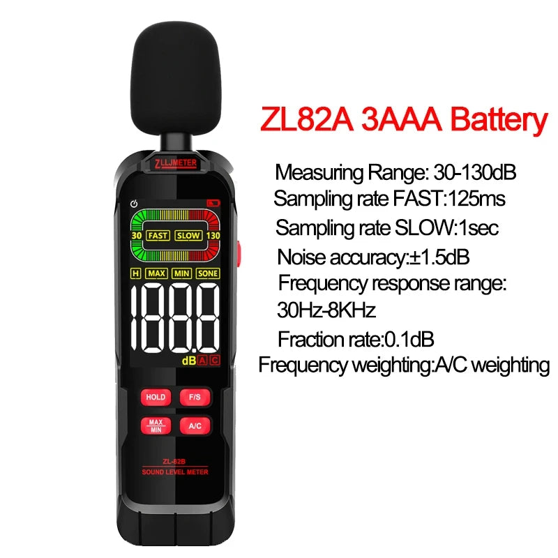 New Digital Noise Meter Sound Level Meter Handheld DB Meter A-Weighted 30~130dB Audio Measuring Instrument Decibel Monitor