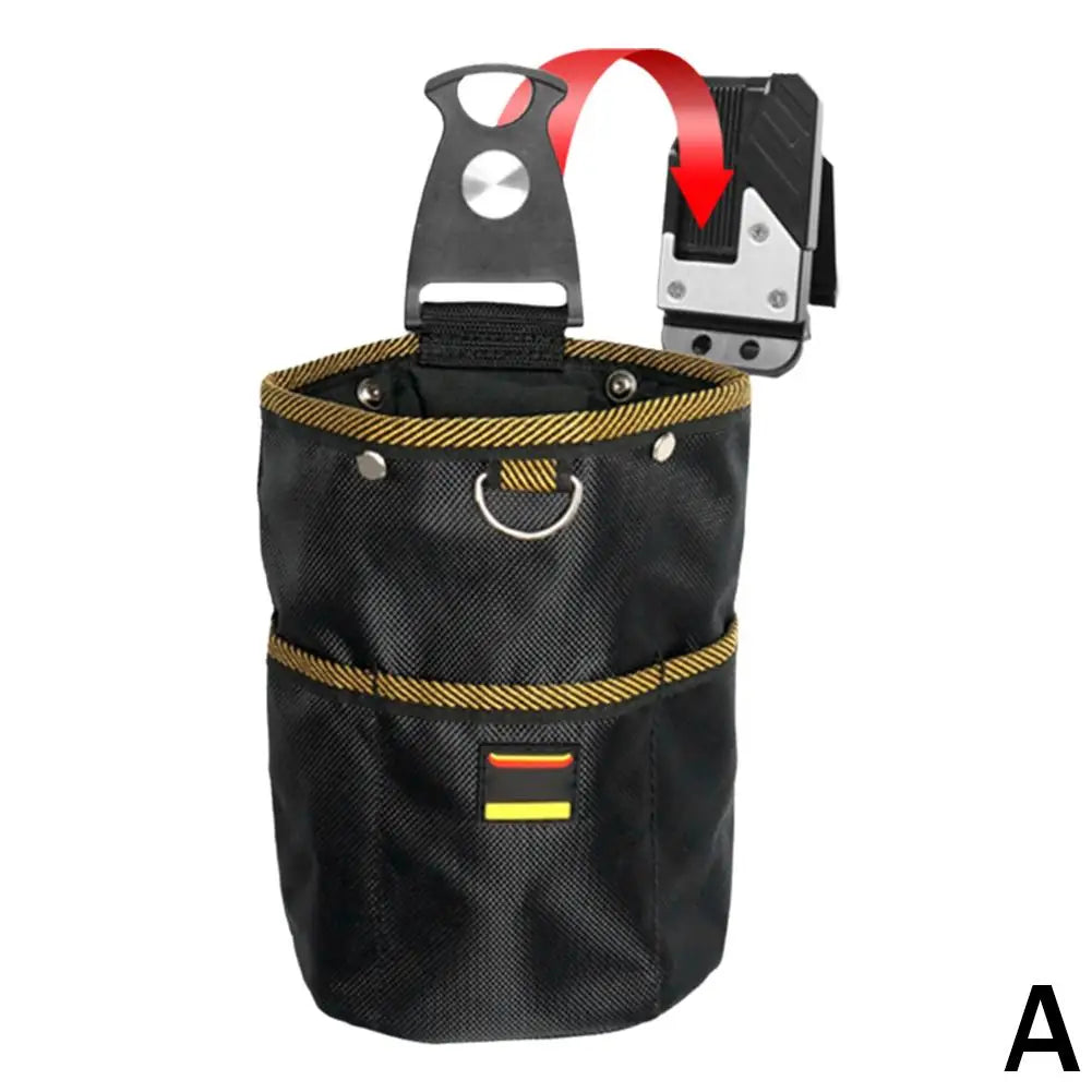 Oxford Cloth Tool Storage Bag With Buckle Rotatable Quick-hanging Waist Tool Bag For Nail Screw Electrician Woodworking Organize