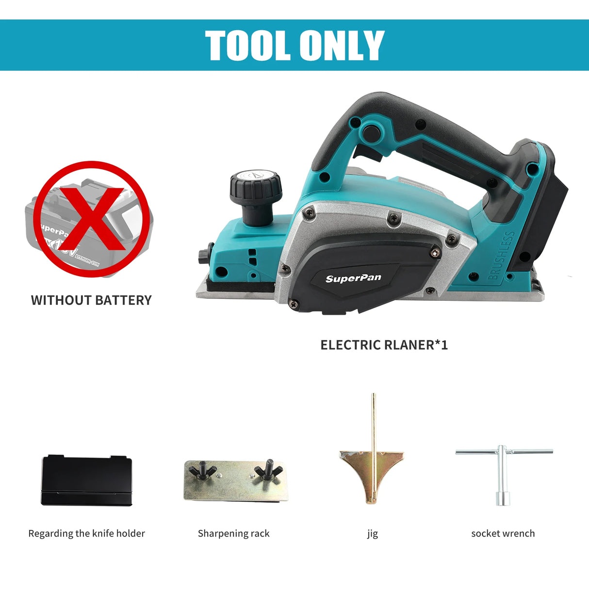 15000RPM Electric Cordless Planer Router Trimmer Furniture Cutting Machine Woodworking Planer For Makita 18V Battery(No Battery)