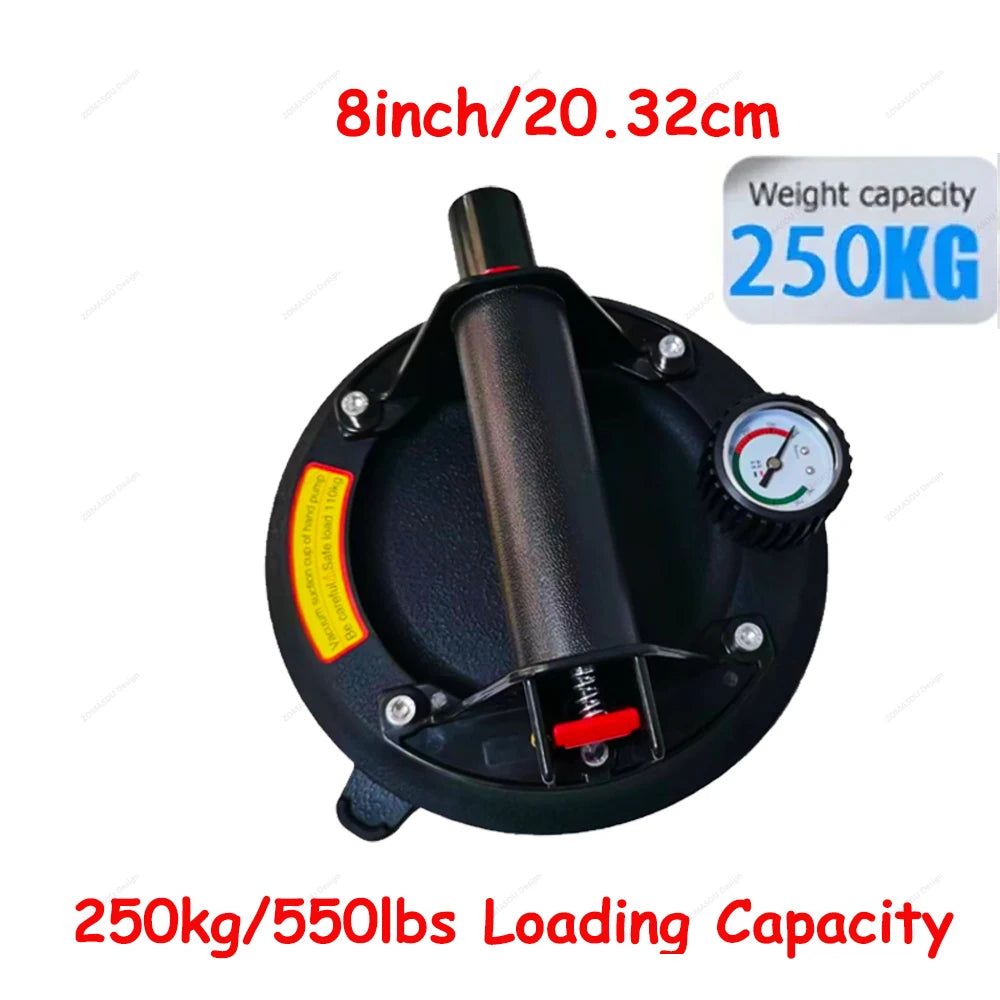 8 Inch Glass Suction Cups to Lift Large Glass Heavy Duty Vacuum Suction Cup Industrial Tile Sucker Lifter for Window Windshield