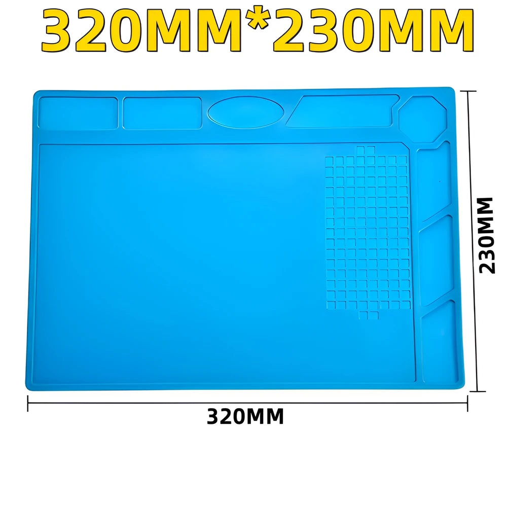 Silicone Soldering Mat ESD Antistatic Heat Insulation Motherboard Electronics Phone Repair Maintenance Working Platform Pad