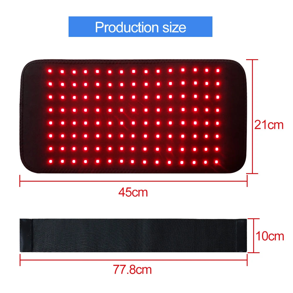 3 in 1 LED Infrared Light Therapy Body Pad Wearable Wrap for Back Shoulder Waist 660&850 NM Infrared Light Weight Loss Device