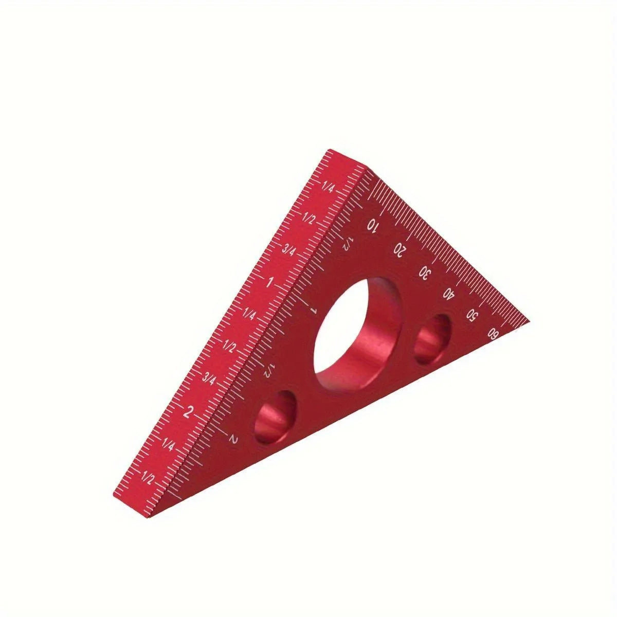 Aluminium Esquadro Ruler, 45/90 Right Angle Triangle Gauge with Both Imperial and Metric Scales