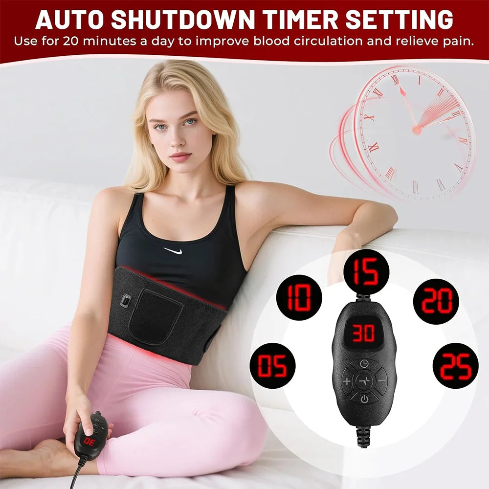 NEW 140PCS LED Red Light Therapy Belt Infrared Light Therapy Wrap660nm&850nm for Body with Timer Back Shoulder Waist Pain Relief