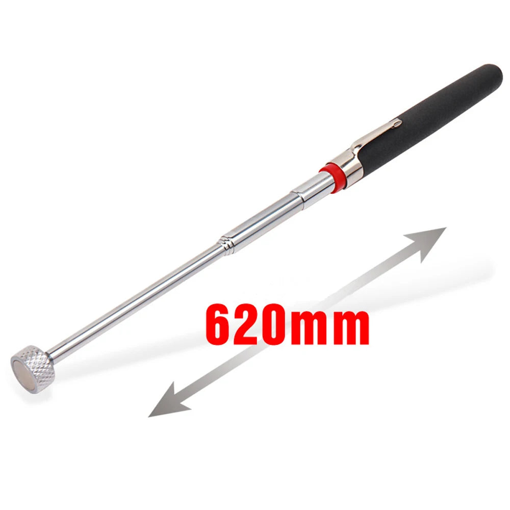Telescopic Magnetic Pen Extendable Pickup Rod Stick with Light Mini Portable Magnet Pick Up Tool for Picking Up Screws Nut Bol