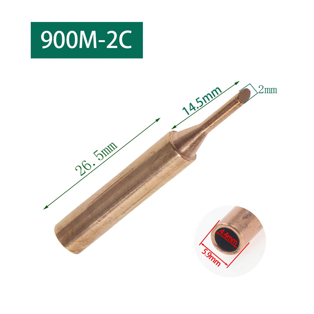 5Pcs 900M-T Pure Copper Soldering Iron Tip Soldering iron BGA Soldering Station Lead-free Solder Tips Branding Iron Welding