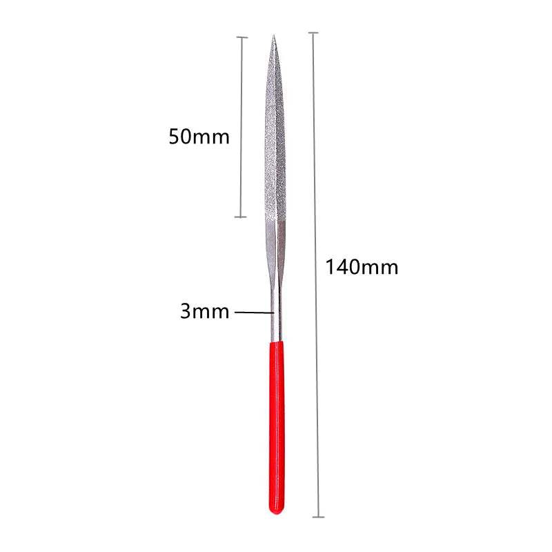 10Pcs Diamond Needle File Set 3x140mm Mini Needle File Kit For Stone Glass Metal Carving Craft Hand Tools Needle File Set
