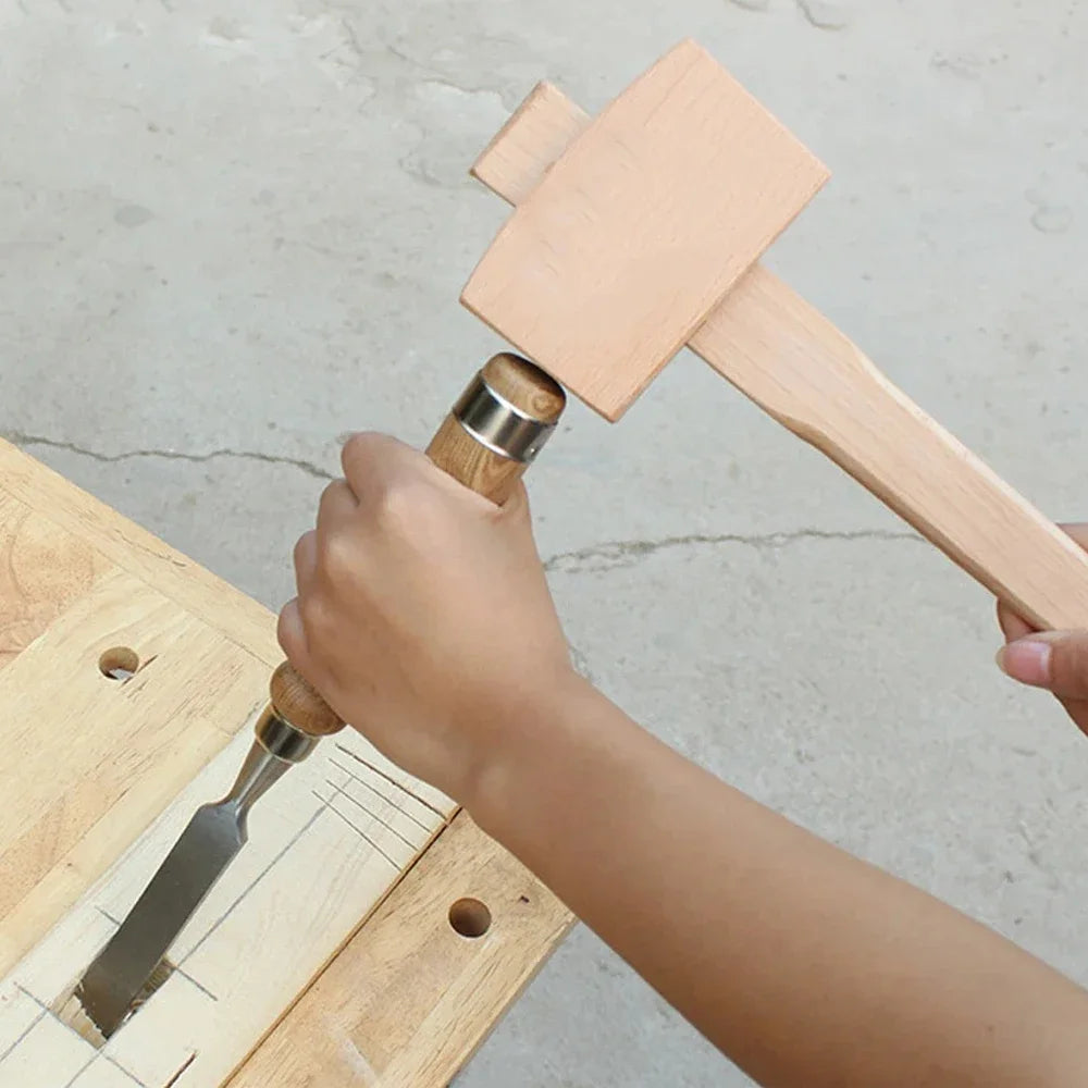 Beech Wood Hammer Carpenter Wooden Carving Mallet Beat Hand Tools For Woodworking,Installing Objects, Striking Chisels