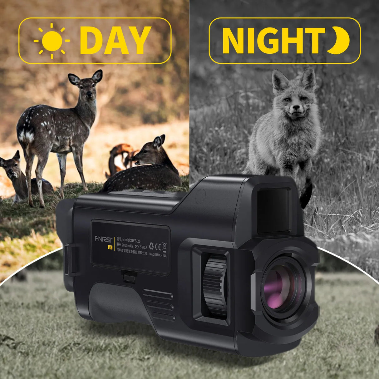FNIRSI NVS-40 NVS-20 Night Vision Device 4K UHD Infrared Night Vision Scope Sight Portable Digital Camera for Hunting Camping