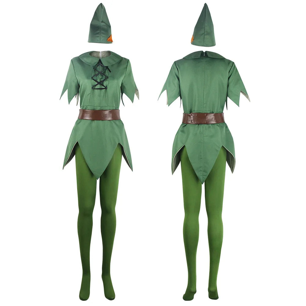 Peter Pan cos clothes green fairy elf clothes cosplay stage performance performance clothes suit