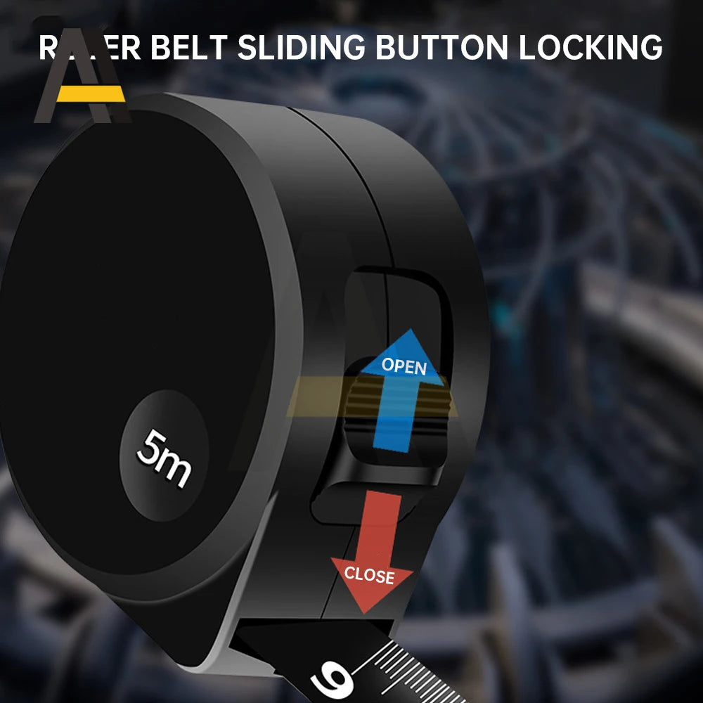 3/5M Black Steel Material Measuring Tape Multifunctional Household Measuring Tools Wear-resistant Measure Thickened Tape Measure