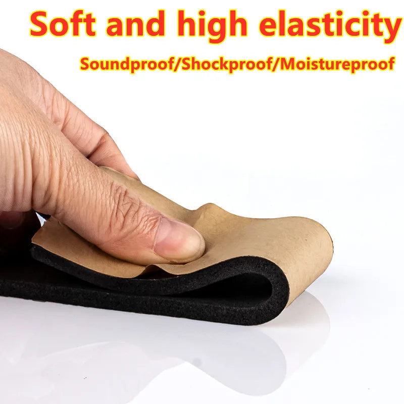 EPDM Self Adhesive Sponge Seal Strip Rubber Black Foam Strong Single-sided Adhesive Soundproof Anti-collision Seal Gasket