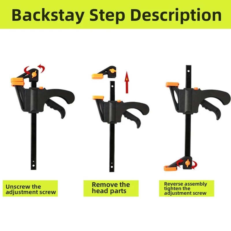 1Pc/5Pcs Woodworking Mini 4 Inch F Clamp Locator Nylon Fast Wooden Board Clamp Metal Fixed Clamp Hand Tool Set