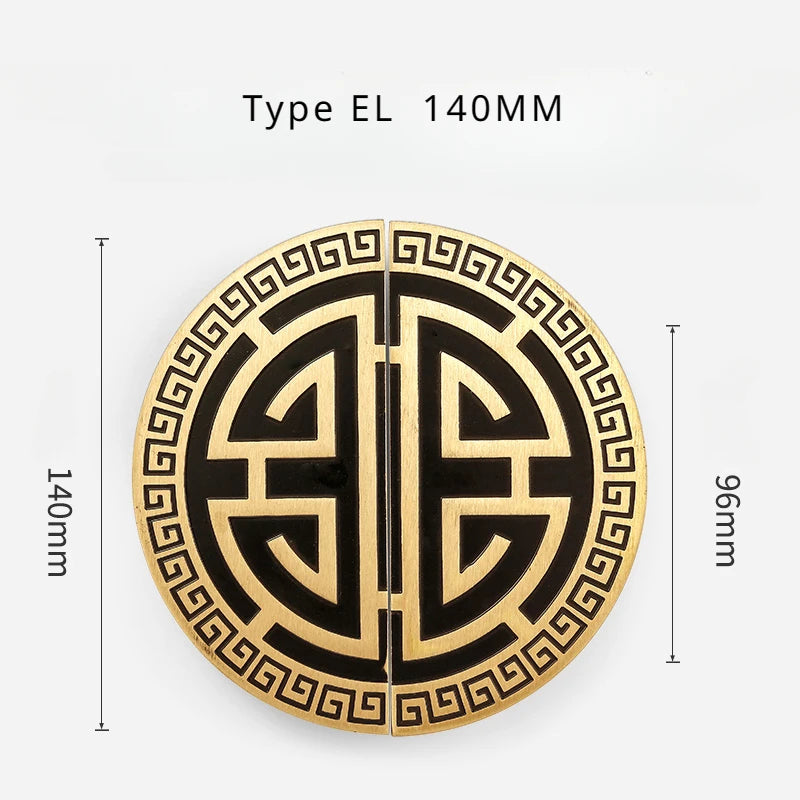 High-end Cabinet Door Handle Pattern Brass Xiangyun Furniture Luxury Wardrobe Cabinet Round Door Drawer Knobs