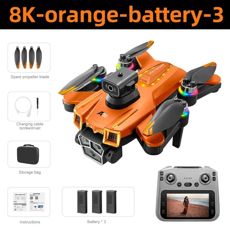 Lenovo A19 Pro Drones 5G WIFI Professinal 8K Camera 360°Angle Optical Flow Localization GPS Brushless Motor RC Quadcopter Dron
