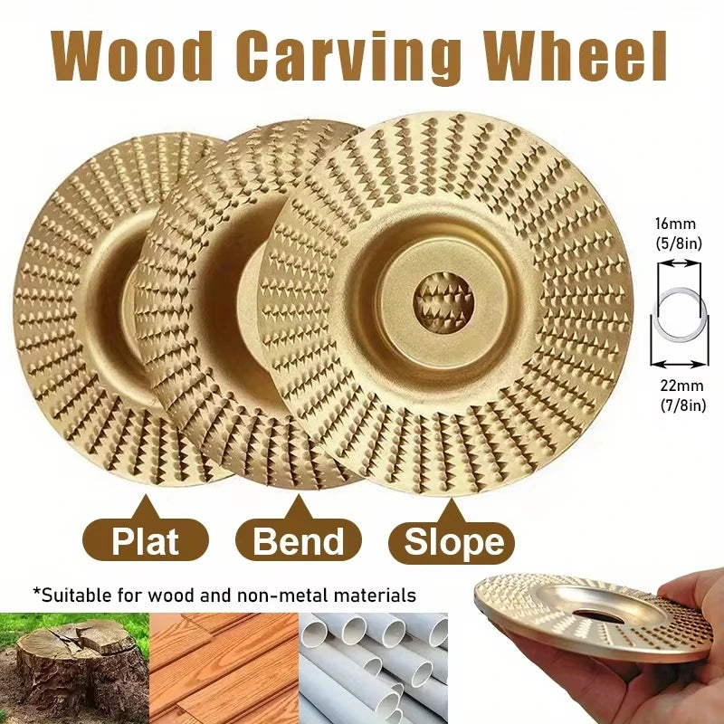 1/3pcs Woodworking Carving Wheel Polishing Wheel Versatile Sanding Disc Wood Shaping Tool Abrasive Disc 22mm inner diameter