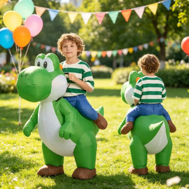 Funny Ride On Dinosaur Inflatable Costume Quick Inflation T-Rex Suit Halloween Carnival Party Fancy Dress Cosplay for Adults