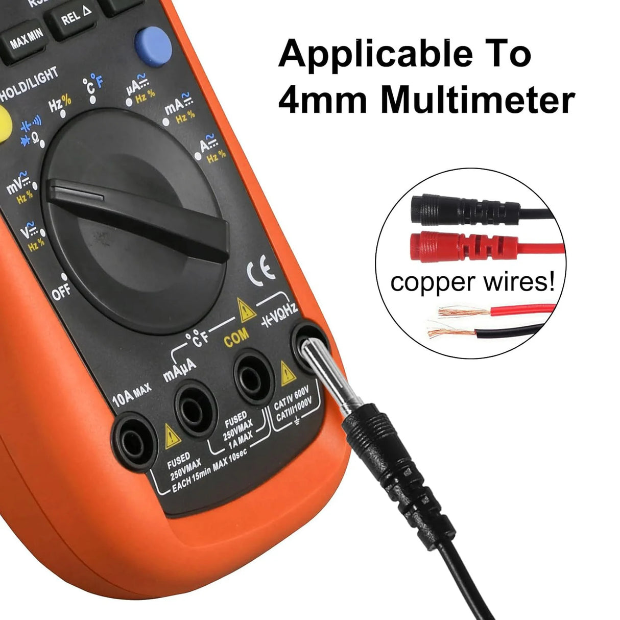 16PCS Multimeter Test Leads Kit Replacement Test Wire Set + Alligator Clips Banana Plugs Test Probes Banana Plugs for Multimeter