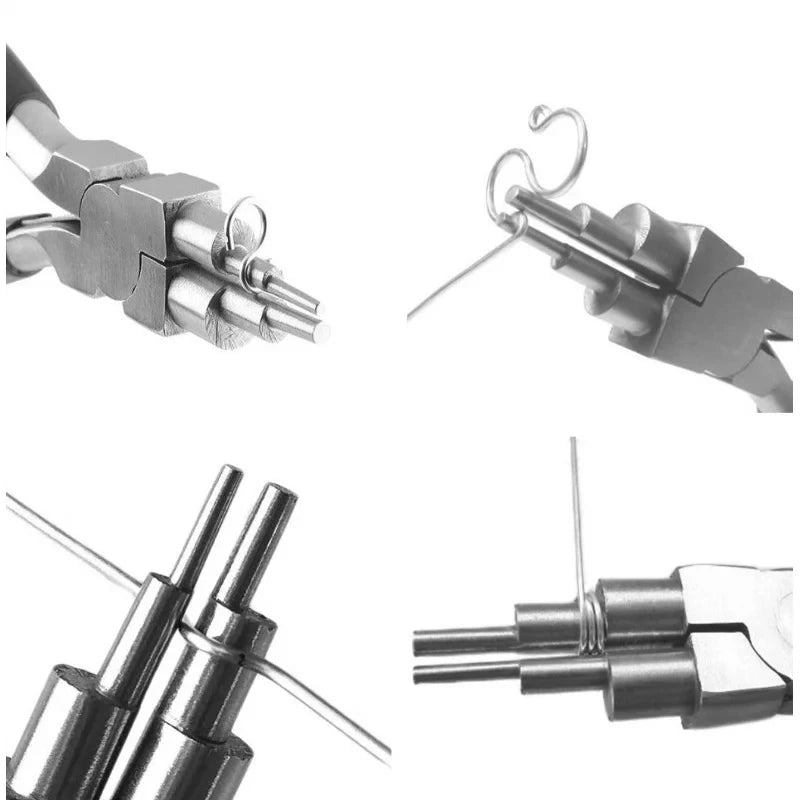 6" Jewelry Pliers Carbon Steel Round Nose Needle Nose Pliers For 3-10mm Rings DIY Wire Looper Jewelry Bail Pliers Jewelry Makin