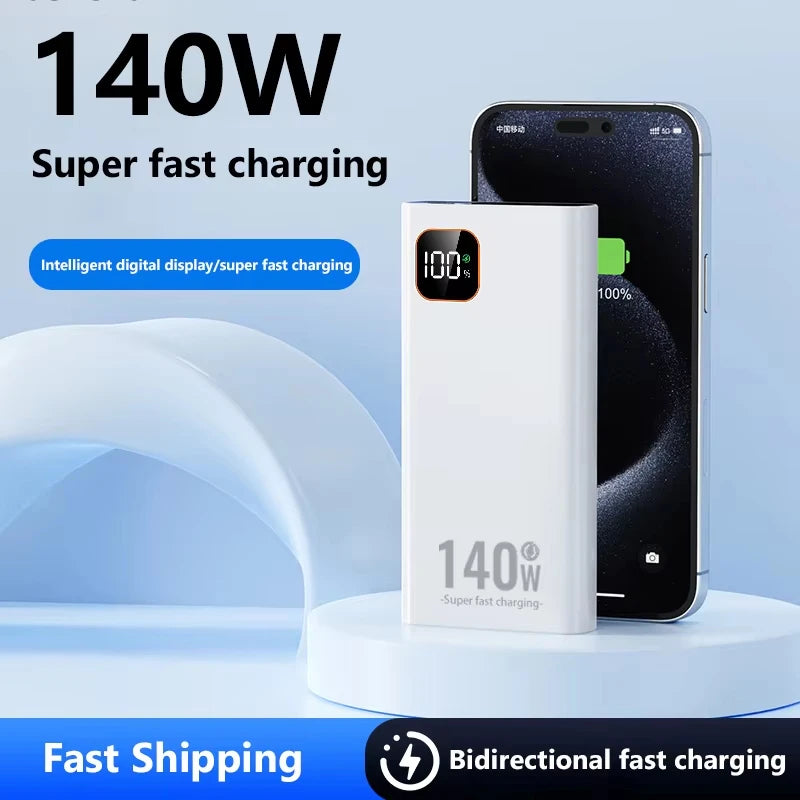 Lenovo 500000mAh portable power bank 140W fast charging