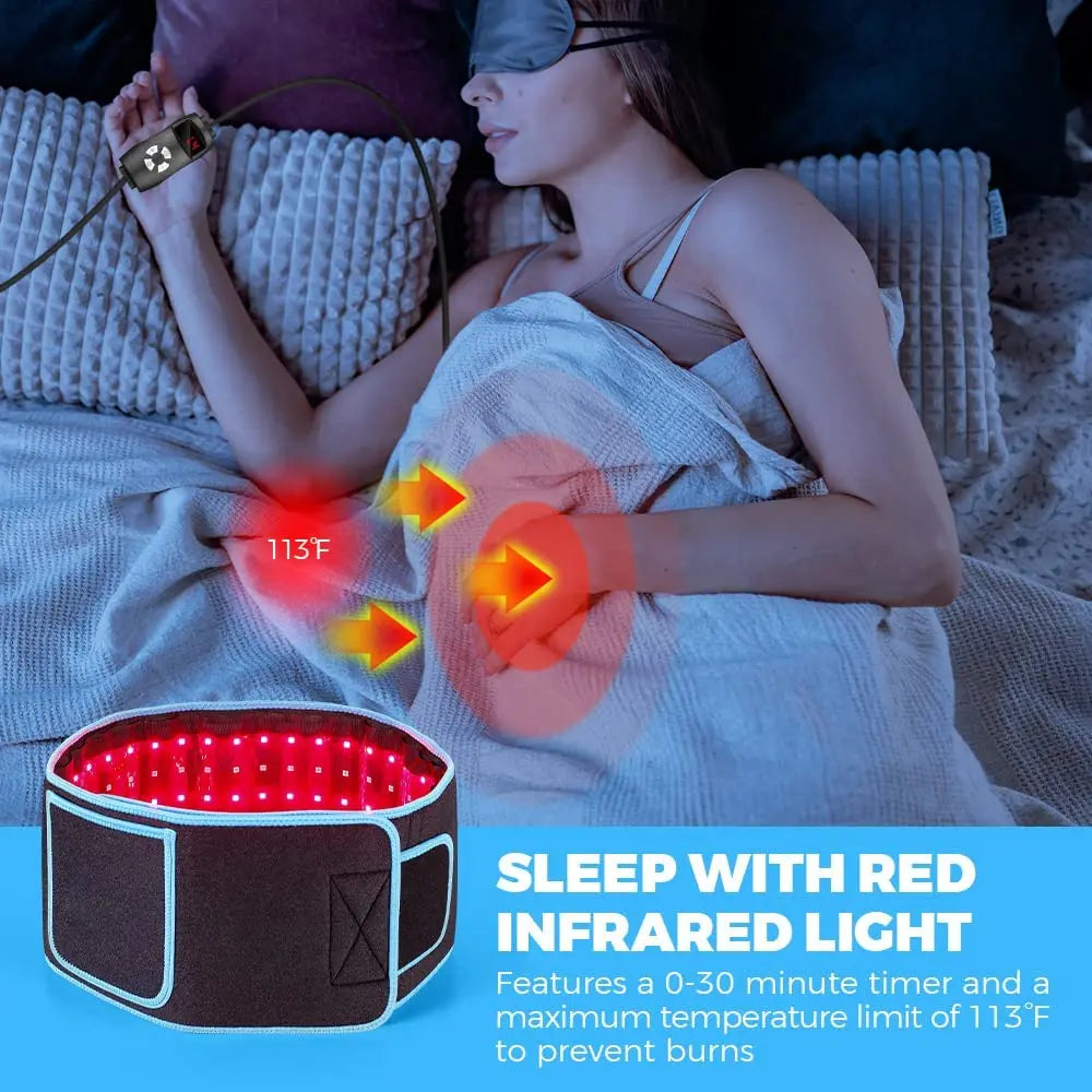 Red &Infrared Light Therapy Belt 850nm 660nm LED Beauty Devices fo Wrap Burn Fat Face Wrap Slimming Waist Heat Pad Full Body