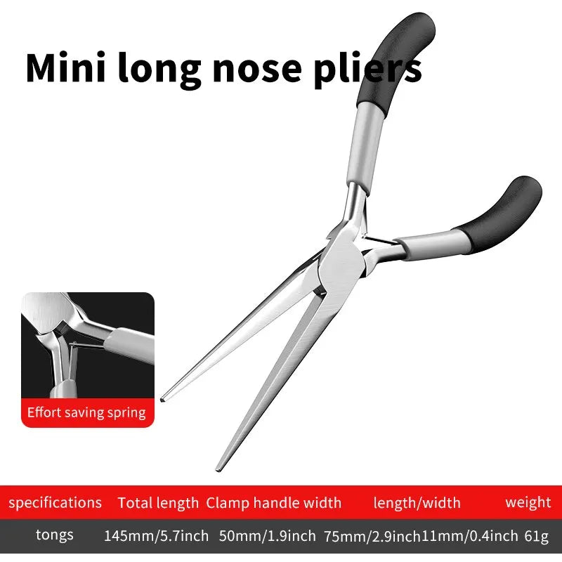 Diy Jewelry Accessories Making Tools Grey Black Coated Plastic Handle Pliers 1pc/bag