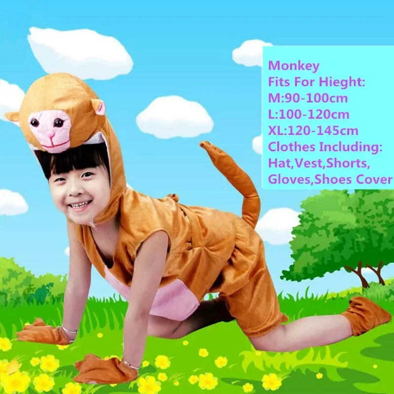 Cute Multiple Animal Costume Children Kids Boys Girls Summer Short Cosplay Costumes Carnival Party Dress Halloween