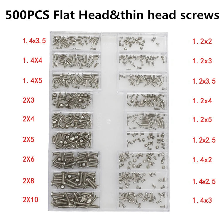 Mini Screw Nuts Laptop Computer Assemble Repair Screws Fastener Set For Repairing Sunglass Phone