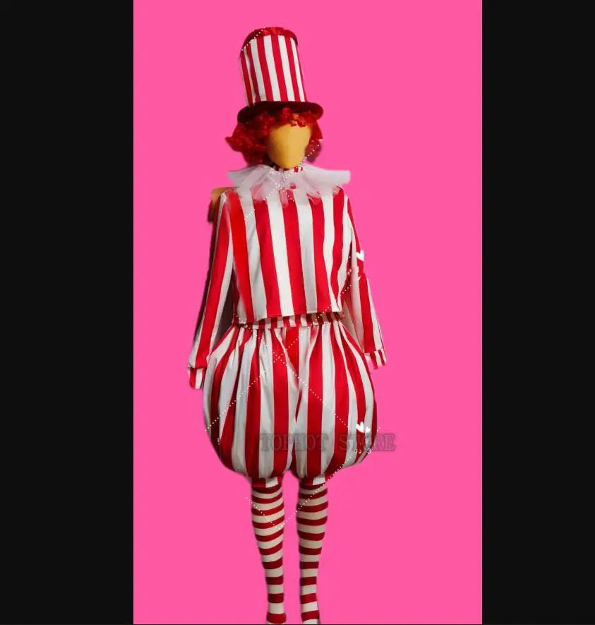 Clown Cosplay Costume Role Playing Team Tour Performance Clothes Carnival Party Amusement Park Rave Outfit Dancer Stage Wear