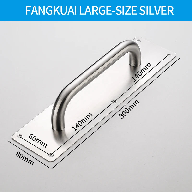 Stainless Steel Doors Handle Sliding Barn Door Handle Furniture Kitchen Cabinet Drawer Handles Pull And Push Door Hardware