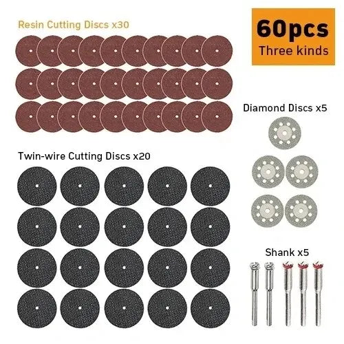 Diamond Cutting Blades 60pcs Sanding Wheel Woodworking Circular Saw Blades Metal Dremel Mini Drill Rotary Tool Accessories