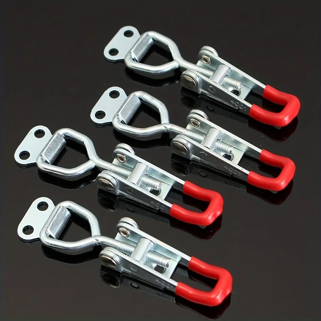 4pcs Heavy Duty Iron Adjustable Strap Latch Latch Latch Latch Latch Clamp Bolt Type Quick Clamp Accessories Horizontal Clamp