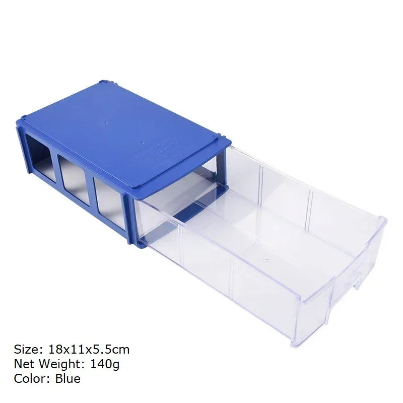 10 Pieces Drawer Storage Box Stackable Rectangular Small Parts Tool Storage Box Office Desktop Organizer