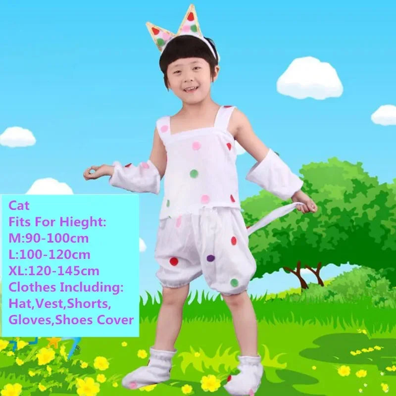 Cute Multiple Animal Costume Children Kids Boys Girls Summer Short Cosplay Costumes Carnival Party Dress Halloween