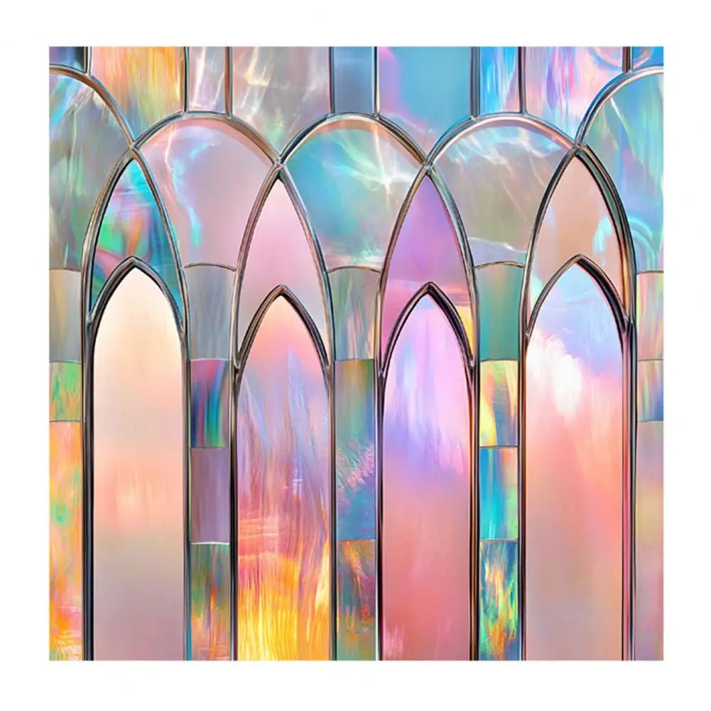 Stained Glass Static Window Privacy Film Sun Blocking Glass Cling Waterproof PVC Home Bathroom Window Covering Film Sticker