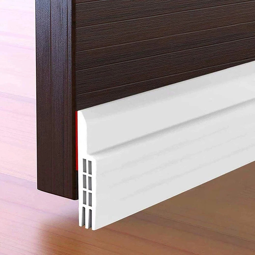 100cm Rubber Door Bottom Weatherstripping Triple Soundproof Design For Frameless Sliding Doors Cabinets Closets Shower Rooms