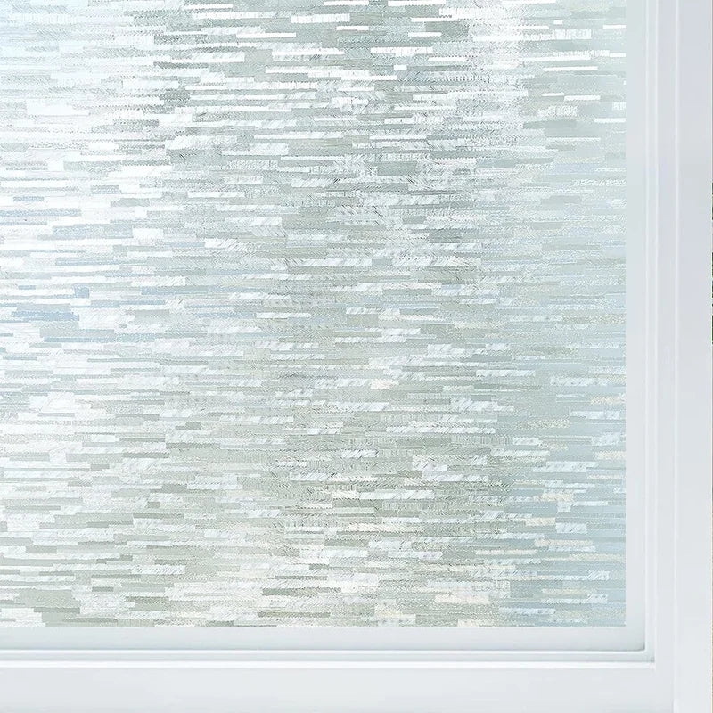 Window Privacy Film Frosted Glass Window Film Static Cling UV Blocking Removable Window Clings Opaque Window Stickers Vinyl