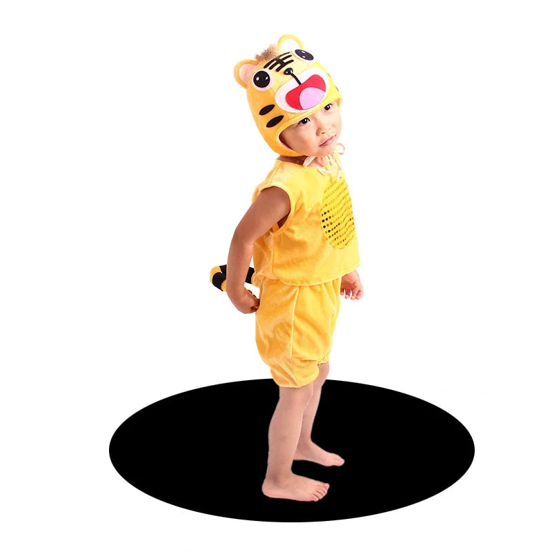 Boy Girls Children Animal Costume Cosplay Performance Props Clothing Grasshopper Mantis Bear Kangaroo Panda Squirrel Elephant