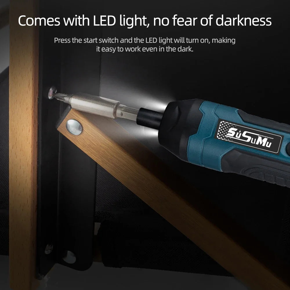 Mini Electric Screwdriver Set USB Rechargeable 1300mah Adjustment Power Dril Multi-function Disassembly Torque Repair Tools Kit