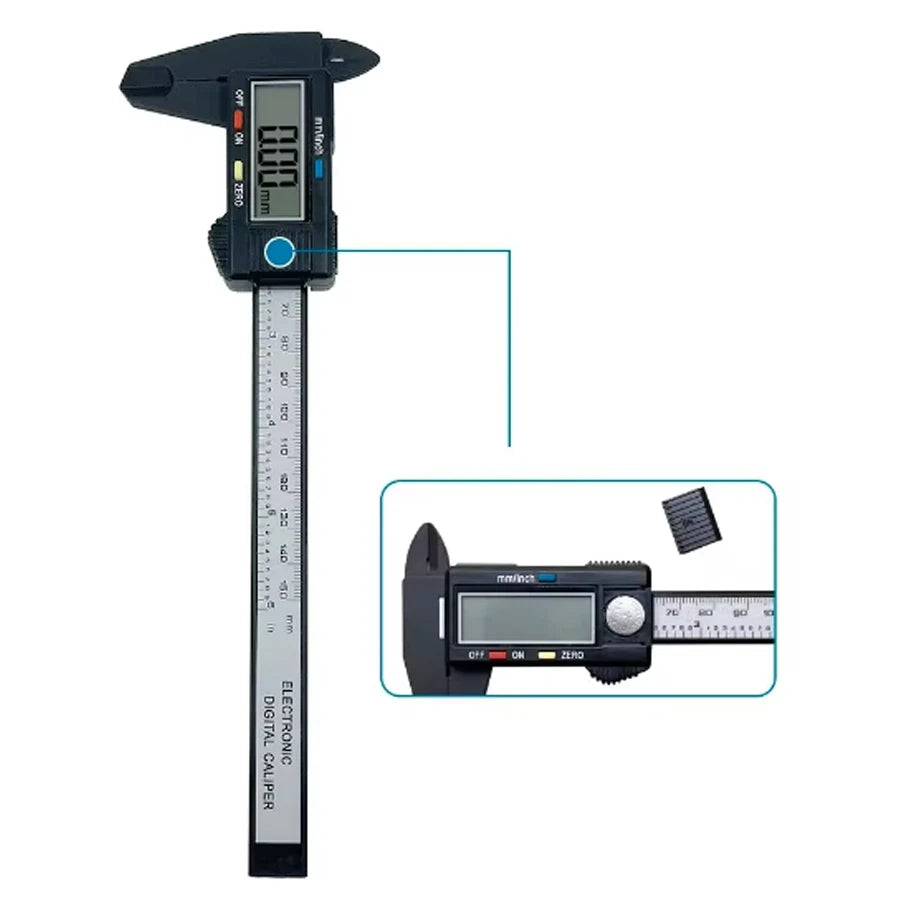 150mm 100mm Electronic Digital Caliper Carbon Fiber Dial Vernier Caliper Gauge Micrometer Measuring Tool Digital Ruler