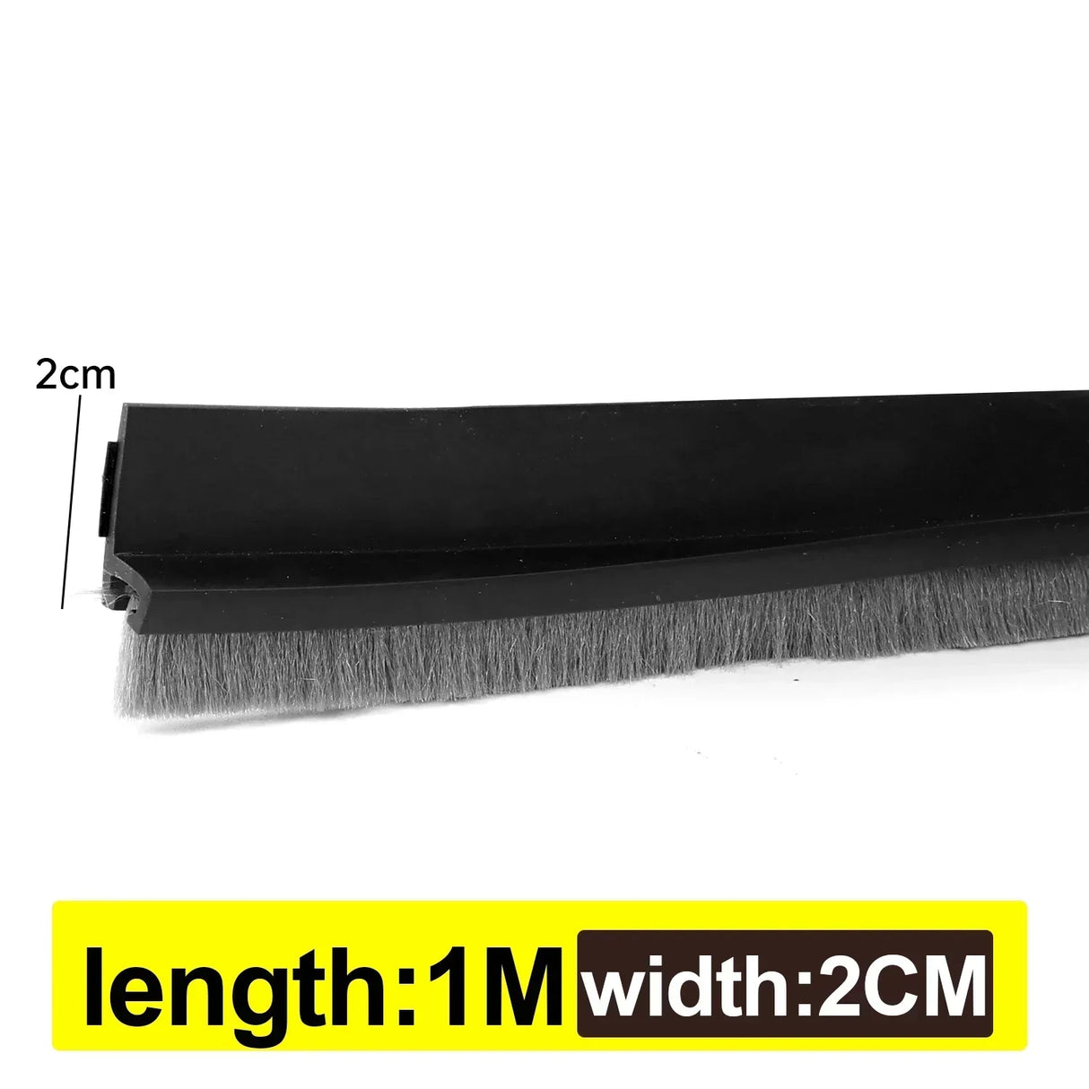 3/2/1M Door Bottom Brush Seal Strip with Brush Dust Prevent Rubber Blocker Insect Proof Household Self Adhesive Seal Strips