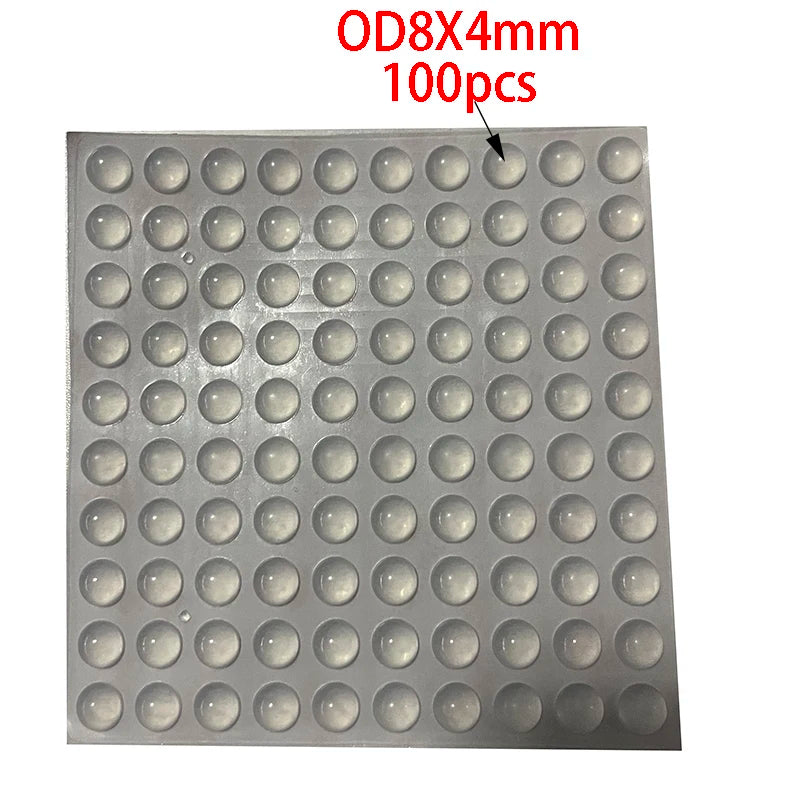 100Pcs Soft Silicone Rubber Anti Slip Bumpers Feet Pads Damper Buffer Cabinet Bumpers Silicone Furniture Pads Drawer Door Pad