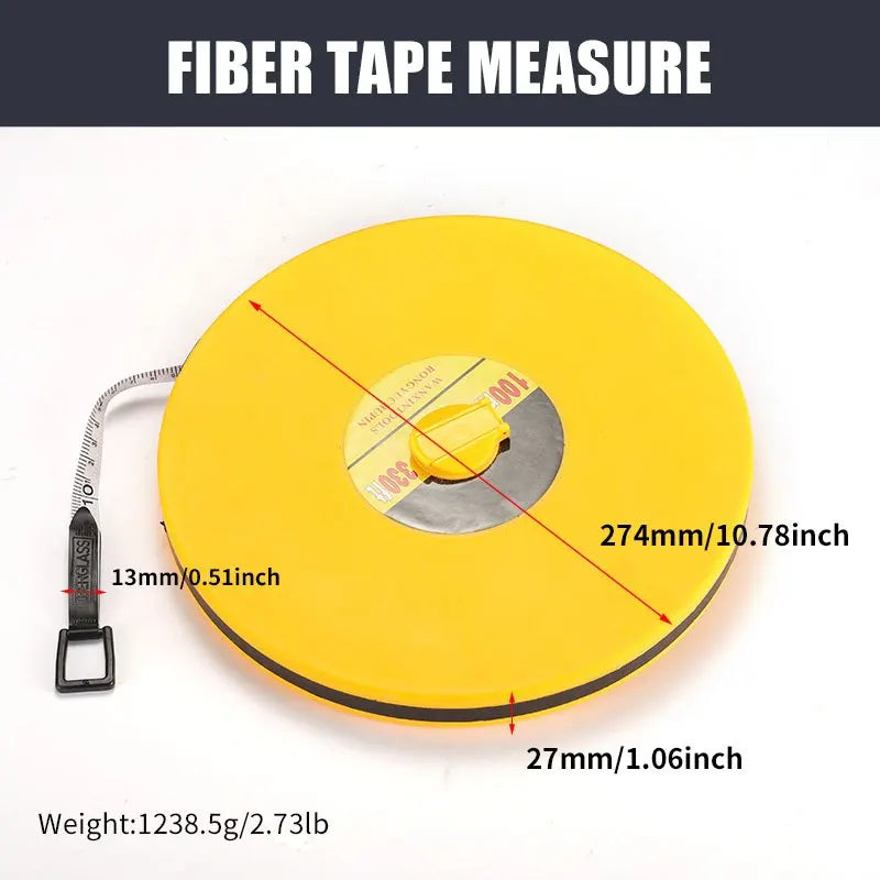 Measure Tools /20/30/50/100 Meters Measuring Ruler Measuring Tape Long Fiberglass Tape Measure