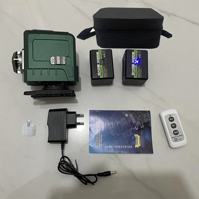 Laser Level 3D 4D 8/12/16 Line Powerful Purple Light Digital Display 360° Horizontal Vertical Self-Leveling System Measure Tools