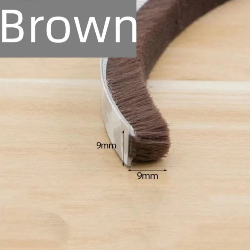 5/10/20M Self-adhesive Wool Sealing Strip, Aluminum Alloy Door And Window Insulation, Sound Insulation, And Collision Prevention
